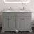 Hudson Reed Old London Floor Standing Vanity Unit with 1TH Grey Marble Top Basin 1200mm Wide - Storm Grey