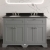 Hudson Reed Old London Floor Standing Vanity Unit with 3TH Black Marble Top Basin 1200mm Wide - Storm Grey