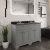 Hudson Reed Old London Floor Standing Vanity Unit with 3TH Black Marble Top Basin 1200mm Wide - Storm Grey