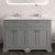 Hudson Reed Old London Floor Standing Vanity Unit with 3TH White Marble Top Basin 1200mm Wide - Storm Grey