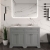 Hudson Reed Old London Floor Standing Vanity Unit with 3TH Grey Marble Top Basin 1200mm Wide - Storm Grey | Thumbnail Image