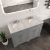 Hudson Reed Old London Floor Standing Vanity Unit with 3TH Grey Marble Top Basin 1200mm Wide - Hunter Green
