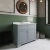 Hudson Reed Old London Floor Standing Vanity Unit with 1TH White Marble Top Basin 1000mm Wide - Storm Grey