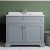 Hudson Reed Old London Floor Standing Vanity Unit with 1TH White Marble Top Basin 1000mm Wide - Storm Grey