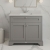 Hudson Reed Old London Floor Standing Vanity Unit with 1TH White Marble Top Rectangular Basin 1000mm Wide - Storm Grey