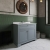 Hudson Reed Old London Floor Standing Vanity Unit with 3TH White Marble Top Basin 1000mm Wide - Storm Grey