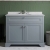 Hudson Reed Old London Floor Standing Vanity Unit with 3TH White Marble Top Basin 1000mm Wide - Storm Grey