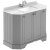 Hudson Reed Old London Angled Floor Standing Vanity Unit with 1TH White Marble Top Basin 1000mm Wide - Storm Grey