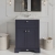 Hudson Reed Old London Floor Standing Vanity Unit with 1TH Grey Marble Top Basin 600mm Wide - Twilight Blue