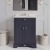 Hudson Reed Old London Floor Standing Vanity Unit with 3TH White Marble Top Basin 600mm Wide - Twilight Blue