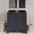 Hudson Reed Old London Floor Standing Vanity Unit with 1TH Black Marble Top Basin 800mm Wide - Twilight Blue
