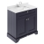 Hudson Reed Old London Floor Standing Vanity Unit with 1TH White Marble Top Rectangular Basin 820mm Wide - Twilight Blue