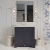 Hudson Reed Old London Floor Standing Vanity Unit with 1TH Grey Marble Top Basin 800mm Wide - Twilight Blue