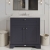 Hudson Reed Old London Floor Standing Vanity Unit with 3TH White Marble Top Basin 800mm Wide - Twilight Blue