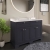 Hudson Reed Old London Floor Standing Vanity Unit with 1TH White Marble Top Basin 1200mm Wide - Twilight Blue