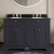 Hudson Reed Old London Floor Standing Vanity Unit with 3TH Black Marble Top Basin 1200mm Wide - Twilight Blue
