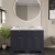 Hudson Reed Old London Floor Standing Vanity Unit with 3TH White Marble Top Basin 1200mm Wide - Twilight Blue | Thumbnail Image
