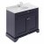 Hudson Reed Old London Floor Standing Vanity Unit with 1TH Grey Marble Top Basin 1000mm Wide - Twilight Blue