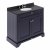 Hudson Reed Old London Floor Standing Vanity Unit with 3TH Black Marble Top Basin 1000mm Wide - Twilight Blue