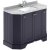 Hudson Reed Old London Angled Floor Standing Vanity Unit with 1TH Grey Marble Top Basin 1000mm Wide - Twilight Blue
