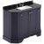 Hudson Reed Old London Angled Floor Standing Vanity Unit with 3TH Black Marble Top Basin 1000mm Wide - Twilight Blue