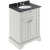 Hudson Reed Old London Floor Standing Vanity Unit with 3TH Black Marble Top Basin 600mm Wide - Timeless Sand