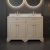 Hudson Reed Old London Floor Standing Vanity Unit with 1TH White Double Marble Top Rectangular Basin 1220mm Wide - Timeless Sand