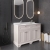 Hudson Reed Old London Floor Standing Vanity Unit with 1TH Grey Marble Top Basin 1200mm Wide - Timeless Sand