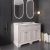 Hudson Reed Old London Floor Standing Vanity Unit with 3TH Grey Marble Top Basin 1200mm Wide - Timeless Sand | Thumbnail Image
