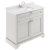 Hudson Reed Old London Floor Standing Vanity Unit with 1TH White Marble Top Rectangular Basin 1000mm Wide - Timeless Sand
