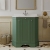 Hudson Reed Old London Angled Floor Standing Vanity Unit with 1TH White Marble Top Basin 750mm Wide - Hunter Green