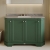 Hudson Reed Old London Angled Floor Standing Vanity Unit with 3TH Grey Marble Top Basin 1200mm Wide - Hunter Green