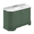 Hudson Reed Old London Angled Floor Standing Vanity Unit with 3TH White Marble Top Basin 1200mm Wide - Hunter Green