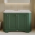 Hudson Reed Old London Angled Floor Standing Vanity Unit with 3TH White Marble Top Basin 1200mm Wide - Hunter Green