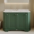 Hudson Reed Old London Floor Standing Angled Vanity Unit with 1TH White Marble Top Basin 1200mm Wide - Hunter Green