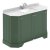 Hudson Reed Old London Floor Standing Angled Vanity Unit with 1TH White Marble Top Basin 1200mm Wide - Hunter Green