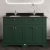 Hudson Reed Old London Floor Standing Vanity Unit with 1TH Black Marble Top Basin 1200mm Wide - Hunter Green