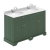 Hudson Reed Old London Floor Standing Vanity Unit with 1TH White Marble Top Basin 1200mm Wide - Hunter Green | Thumbnail Image