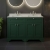 Hudson Reed Old London Floor Standing Vanity Unit with 1TH White Double Marble Top Rectangular Basin 1200mm Wide - Hunter Green