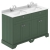 Hudson Reed Old London Floor Standing Vanity Unit with 1TH White Double Marble Top Rectangular Basin 1200mm Wide - Hunter Green | Thumbnail Image