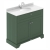 Hudson Reed Old London Floor Standing Vanity Unit with 1TH White Marble Top Basin 1000mm Wide - Hunter Green