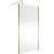 Hudson Reed Outer Framed Brushed Brass Wetroom Screen with Support Bar 1100mm W x 1950mm H - 8mm Glass | Thumbnail Image