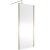 Hudson Reed Outer Framed Brushed Brass Wetroom Screen with Support Bar 900mm W x 1950mm H - 8mm Glass