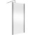 Hudson Reed Outer Framed Matt Black Wetroom Screen with Support Bar 1000mm W x 1950mm H - 8mm Glass