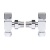Hudson Reed Pure Square Angled Radiator Valves Pair - Chrome