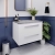 Hudson Reed Quartet Wall Hung 2-Drawer Single Vanity Unit with Grey Worktop 720mm Wide - Gloss White