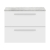 Hudson Reed Quartet Wall Hung 2-Drawer Single Vanity Unit with Grey Worktop 720mm Wide - Gloss White