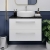 Hudson Reed Quartet Wall Hung 2-Drawer Single Vanity Unit with Sparkling Black Worktop 720mm Wide - Gloss White