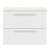 Hudson Reed Quartet Wall Hung 2-Drawer Single Vanity Unit with Sparkling White Worktop 720mm Wide - Gloss White | Thumbnail Image