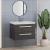 Hudson Reed Quartet Vanity Unit with Basin 720mm Wide Wall Mounted - Gloss Grey